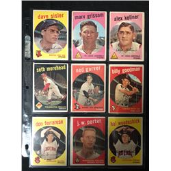 1959 TOPPS BASEBALL CARD LOT
