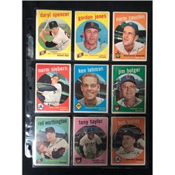 1959 TOPPS BASEBALL CARD LOT