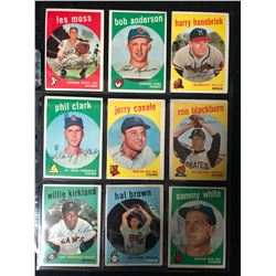 1959 TOPPS BASEBALL CARD LOT