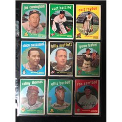 1959 TOPPS BASEBALL CARD LOT