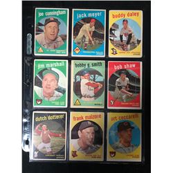 1959 TOPPS BASEBALL CARD LOT