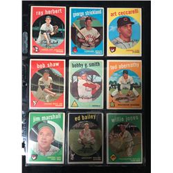 1959 TOPPS BASEBALL CARD LOT