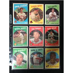 1959 TOPPS BASEBALL CARD LOT