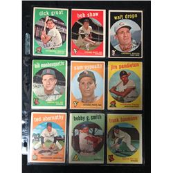1959 TOPPS BASEBALL CARD LOT
