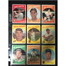 1959 TOPPS BASEBALL CARD LOT