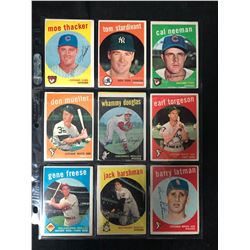 1959 TOPPS BASEBALL CARD LOT