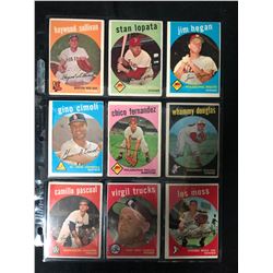 1959 TOPPS BASEBALL CARD LOT