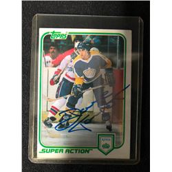 1981-82 Topps Hockey Dave Taylor #132 Signed Super Action Hockey Card