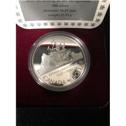 1987 Canada Silver Proof Dollar Detroit De Davis Strait .500 SILVER