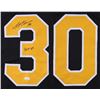 Image 2 : Gerry Cheevers Signed Boston Bruins Jersey Inscribed "HOF 85" (JSA COA)