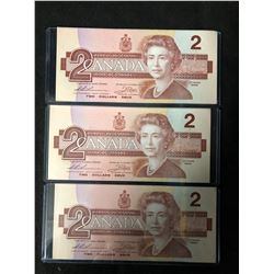 1986 SEQUENTIAL TWO DOLLAR CANADIAN REPLACEMENT BANK NOTES