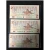 Image 2 : 1986 SEQUENTIAL TWO DOLLAR CANADIAN REPLACEMENT BANK NOTES