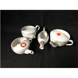 1880-1920'S RED CROSS CERAMIC SERVING SET **RARE**