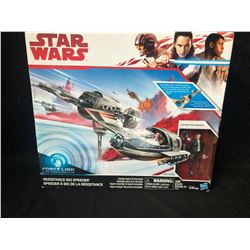Star Wars Force Link Resistance Ski Speeder And Captain Poe Dameron Figure