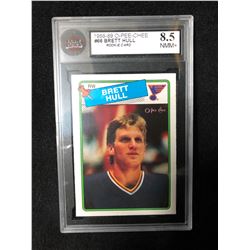 1988-89 O-PEE-CHEE #66 BRETT HULL ROOKIE CARD (8.5 NMM+)
