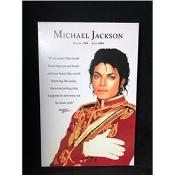MICHAEL JACKSON WOOD ART DECOR PRINT (24" X 36")