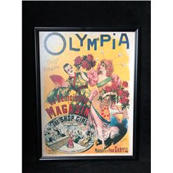 Olympia The Shop Girl Operette Framed Print  (18" x 30")