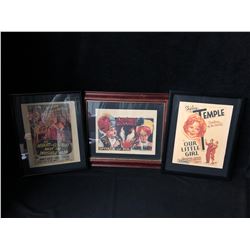 FRAMED VINTAGE MOVIE ADS LOT