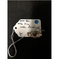 10KT PIN W/ AMETHYST (I GRAM)