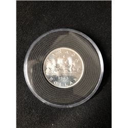 Canada 1963 Silver Dollar Coin .800 SILVER