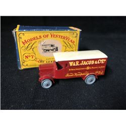 Lesney Models Of Yesteryear 4 Ton Leyland W& R Jacob & Co LTD # 7 Vintage Diecast