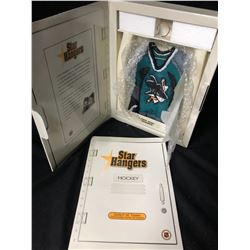 NHL STAR HANGERS "SAN JOSE SHARKS" (6" X 10") *HAND PAINTED UNIQUE ART*