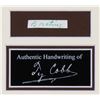 Image 2 : Ty Cobb 16x20 Custom Matted Photo Display with (1) Hand-Written Word From Letter (PSA LOA)