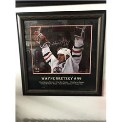 LIMITED EDITION WAYNE GRETZKY SIGNED 28" X 28" FRAMED PHOTO (2/99)