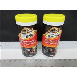 2 New Armor All Ultra Shine Wipes / Protectant