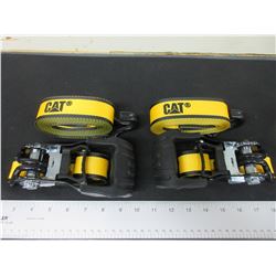 2 New CAT Ratchet Straps / 16 feet x 1-1/2 inch 3000lb break strength