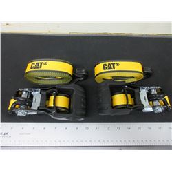 2 New CAT Ratchet Straps / 16 feet x 1-1/2 inch 3000lb break strength