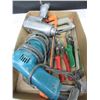 Image 1 : Flat of Tools /  CP 1/2 inch Impact / drill / 2 Hacksaws / Tin Snips