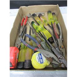 Flat of Screwdrivers , Pliers and more