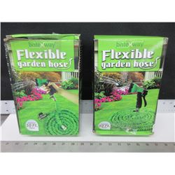 2 Flexible Garden Hose 50ft each / UNTESTED as-is