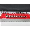 Image 1 : Socket Holder with 20 -  3/8 Dr Sockets 3/8 - 1 inch deep & shallow SAE