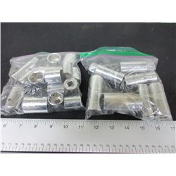 2 Bags Craftsman/Mastercraft Assorted 3/8 & 1/2" Drive Sockets/ 1 bag is