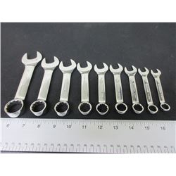 9 New Mastercraft Stubby Wrenches Metric 10mm - 22mm