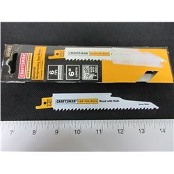 5 New Crafstman Recip/Sawzall Blades / Wood with Nails 6"