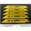 Image 1 : 5 New DeWalt Bi-Metal Recip/Sawzall Blades 6"