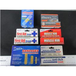 New First Aid Bundle / Band Aids and Assorted Creams / great value
