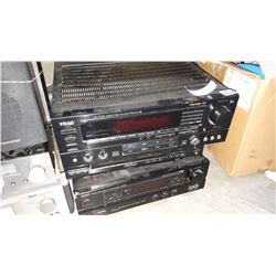 TEAC RECIEVER, SONY DUAL CASSET DECK, AND DENON SURROUND RECIEVER