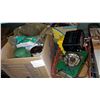 Image 2 : CAMP GEAR COLEMAN LANTERN, BACKPACK AND COLEMAN STOVE, FISHING REEL AND BOX OF KITCHENWARE