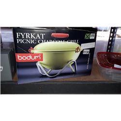 BODUM FYRKAT PICNIC CHARCOAL GRILL NEW IN BOX