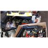 Image 1 : STANLEY TOOL BOX W/ CONTENTS AND BOX OF NEW SPARK PLUGS AND TIMING LIGHT