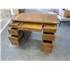 Image 2 : OAK DOUBLE PEDESTAL DESK