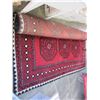 Image 2 : HAND WOVE AREA CARPET, RED BLACK AND WHITE