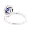 Image 3 : 1.28 ctw Sapphire And Diamond Ring - 14KT White Gold