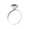 Image 4 : 1.28 ctw Sapphire And Diamond Ring - 14KT White Gold