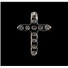 Image 2 : 3.55 ctw Diamond Cross Pendant - 18KT White Gold