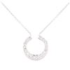 Image 2 : 0.15 ctw Diamond Pendant with Chain - 14KT White Gold